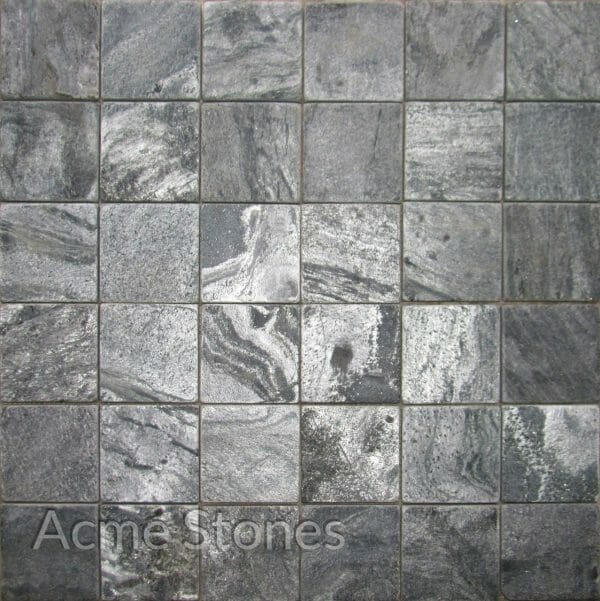 Regular Mosaic Silver Grey Honed Tumbled 4x4 inch