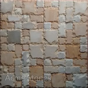 Set Pattern Mint Teak Chiselled